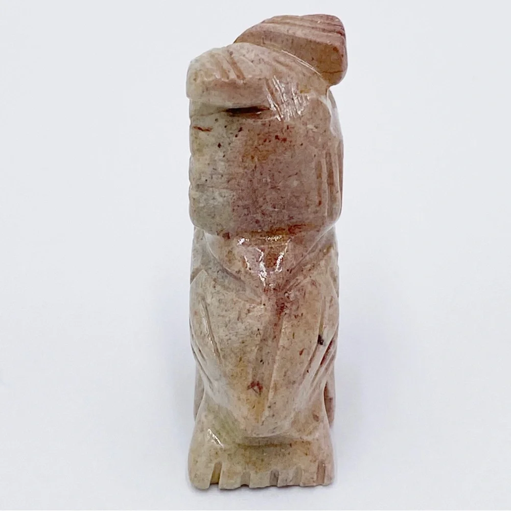 Owl Figurine Hand Carved Soapstone Peru - Picture 5 of 10